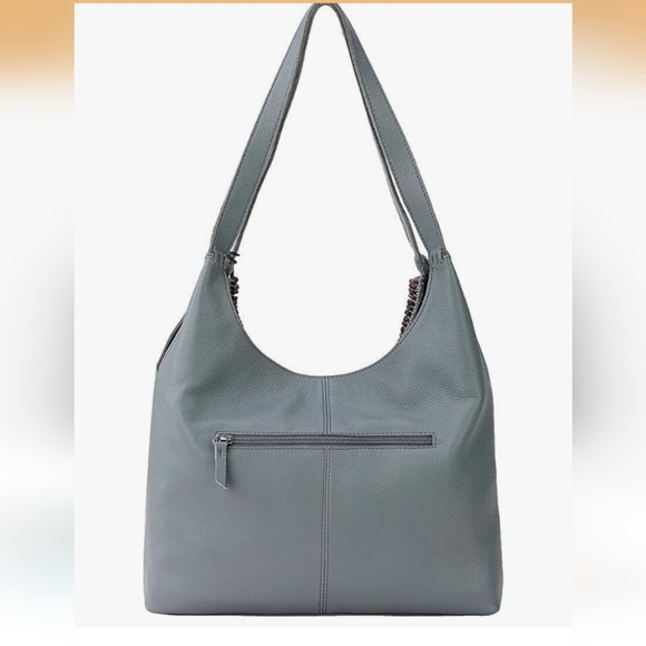 The Sak Eegant Gray Leather Tote Bag - Picture 1 of 14
